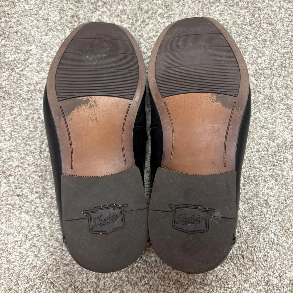 Florsheim Postino Horse Bit Loafers Mens 11.5 D Black Leather Dress Shoes 15184